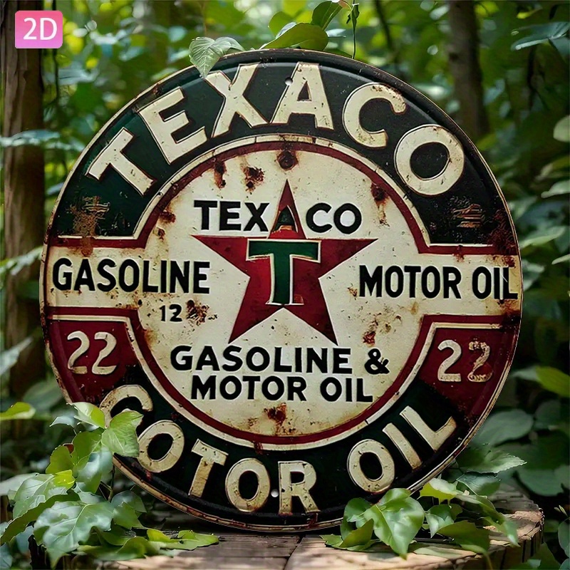 Letrero metálico de aceite Tex - Vintage Collectible Plates reseña y precio